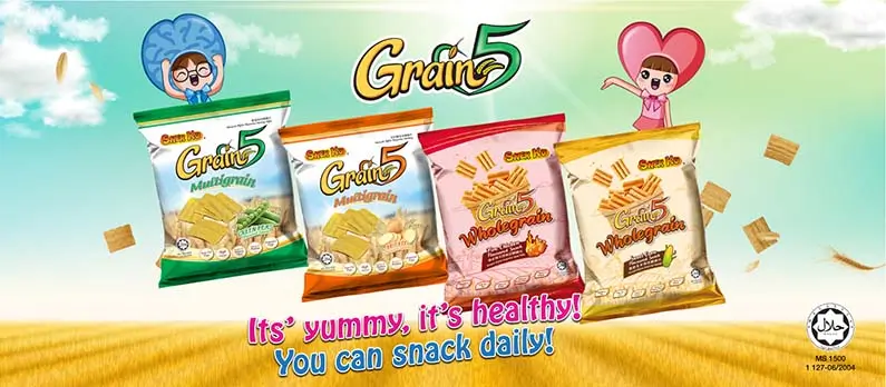 Snek Ku Grain 5 Multigrain healthier snack