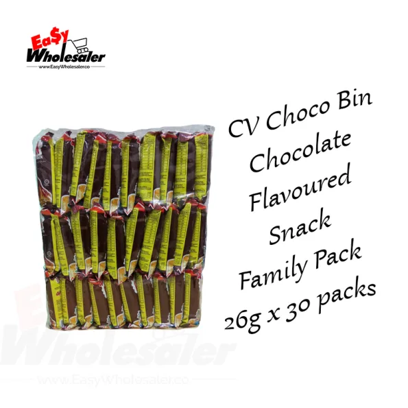 CV Choco Bin Chocolate Flavoured Snack Family Pack 26g 3