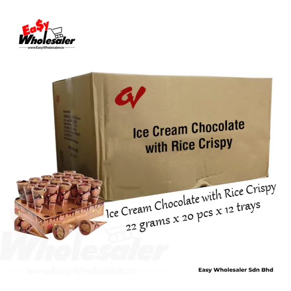 CV Mallow Ice Cream Chocolate With Rice Crispy 22g 3