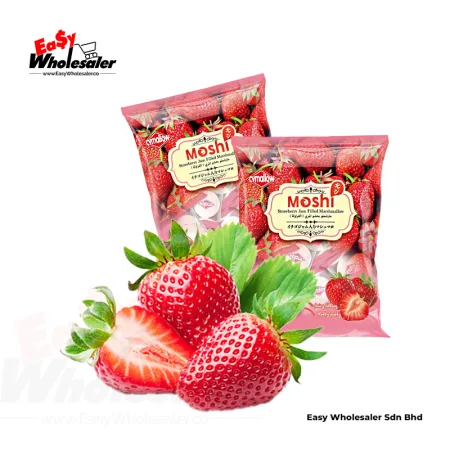 CV Mallow Moshi Strawberry Jam Filled Marshmallow 80g 2