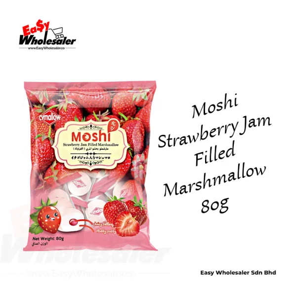 CVMallow Moshi Strawberry Jam Filled Marshmallow 80g