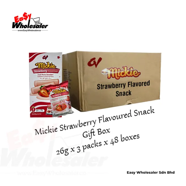 CV Mickie Strawberry Flavoured Snack Gift Box 26g 3
