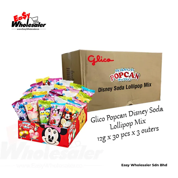 Glico Popcan Disney Soda Lollipop Mix 12g 3
