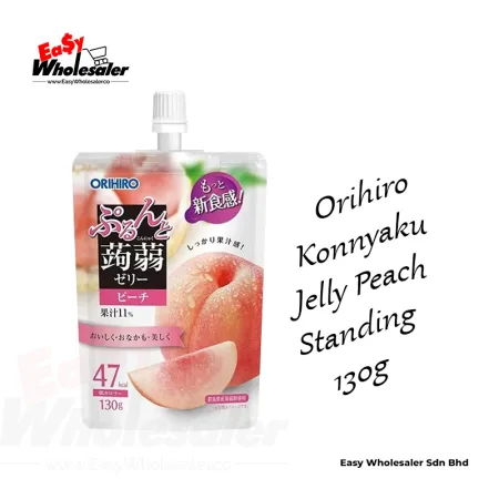Orihiro Konnyaku Jelly Peach 130g (Standing)