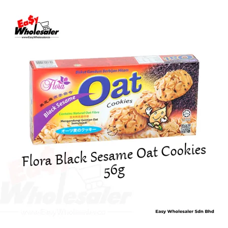 PMN Biscuits Flora Black Sesame Oat Cookies 56g