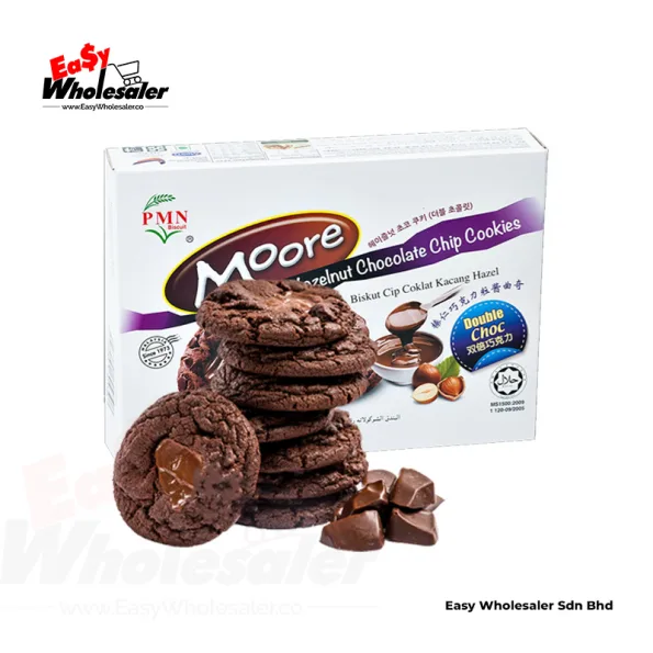 PMN Moore Hazelnut Chocolate Chip Cookies Double Choc 50g 2