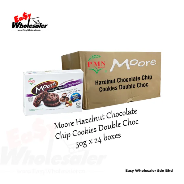 PMN Moore Hazelnut Chocolate Chip Cookies Double Choc 50g 3