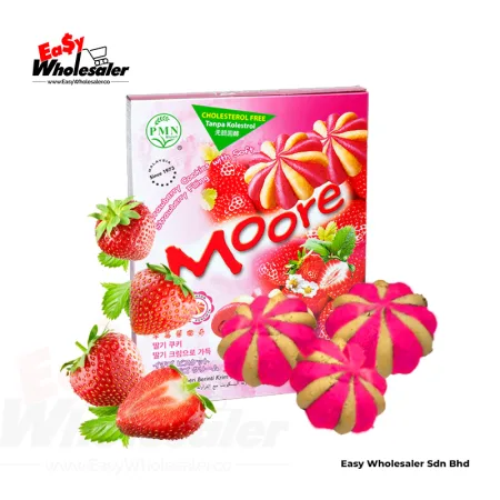 PMN Moore Strawberry Cookies with Soft Strawberry Filling 112g 2