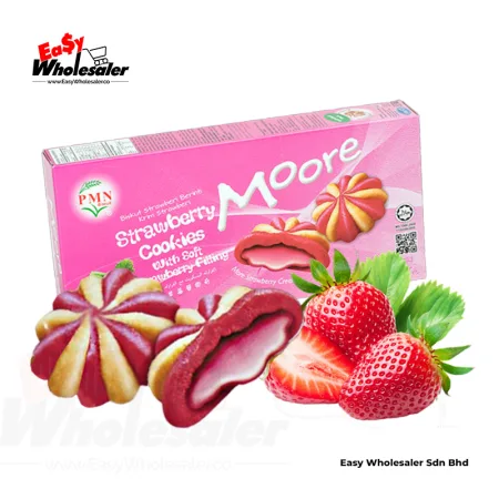 PMN Moore Strawberry Cookies with Soft Strawberry Filling 56g 2