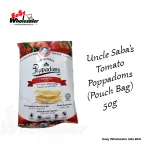Uncle Saba's Tomato Poppadoms 50g Pouch Bag