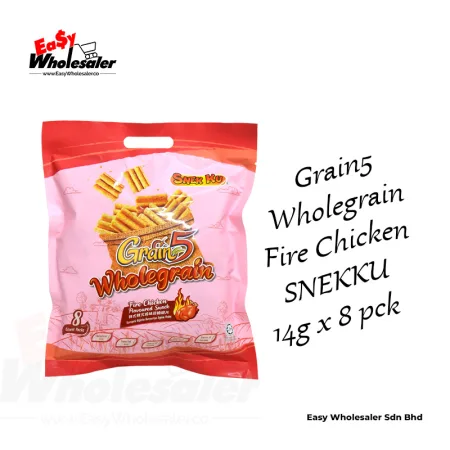 Grain 5 Wholegrain Fire Chicken SNEKKU Family Pack 14g