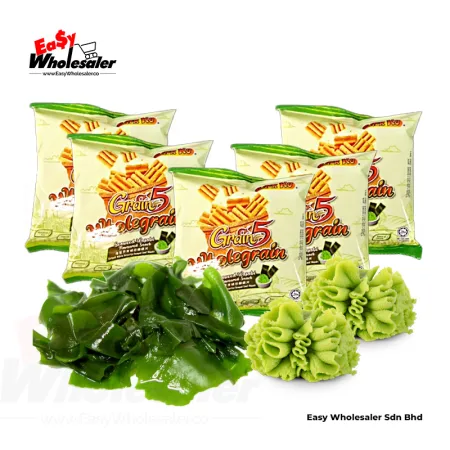 Grain 5 Wholegrain Seaweed Wasabi SNEKKU Family Pack 14g 2