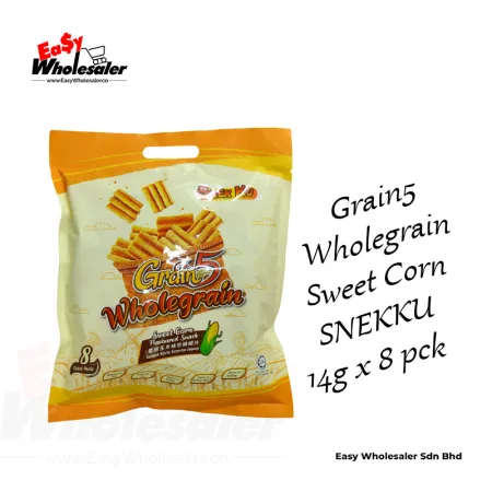 Grain 5 Wholegrain Sweet Corn SNEKKU Family Pack 14g