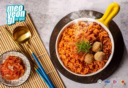 Meoyeongi Spicy Kimchi Fried Rice With Meatballs