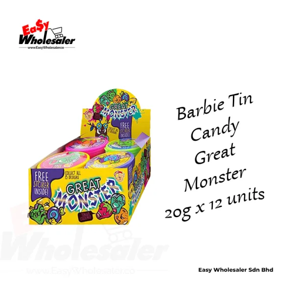Barbie Tin Candy Great Monster 20g 3