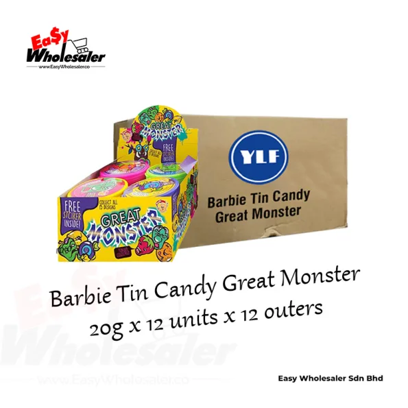 Barbie Tin Candy Great Monster 20g 4