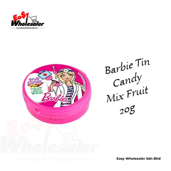 Barbie Tin Candy Mix Fruit 20g