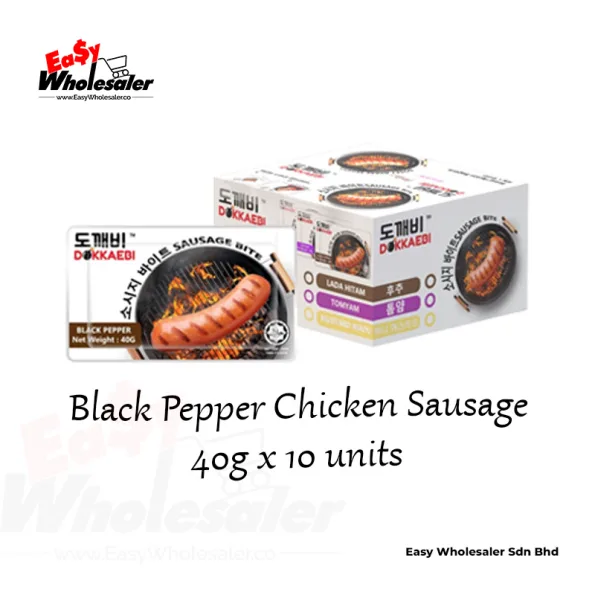 Dokkaebi Black Pepper Chicken Sausage 40g 3