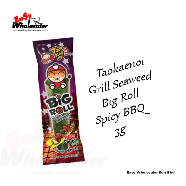 Taokaenoi Grill Seaweed Big Roll Spicy BBQ 3g