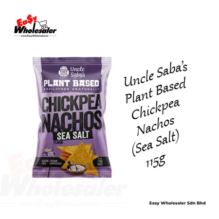 Uncle Saba's Plant Based Chickpea Nachos Sea Salt 115g