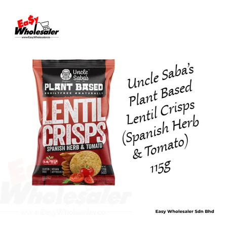 Uncle Saba's Plant Based Lentil Crisps Spanish Herb and Tomato 115g
