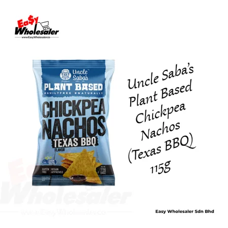 Uncle Saba's Plant Based Chickpea Nachos Texas BBQ 115g