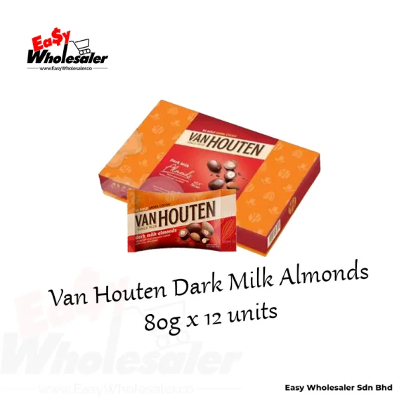 Van Houten Dark Milk Almonds 80g 3