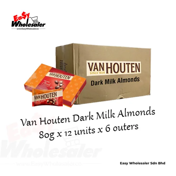 Van Houten Dark Milk Almonds 80g 4