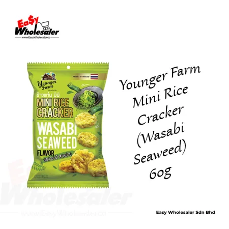 Younger Farm Mini Rice Cracker Wasabi Seaweed 60g